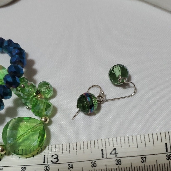 Vintage Blue and Green Multi-Strand Necklace Set - Picture 4 of 5